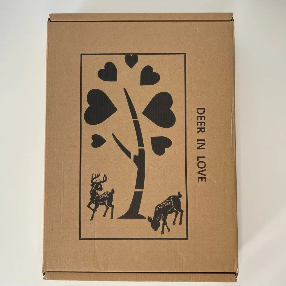 Deer in Love MDF Wood Wall Decor DIY Tree Deer Nursery Wall Art New